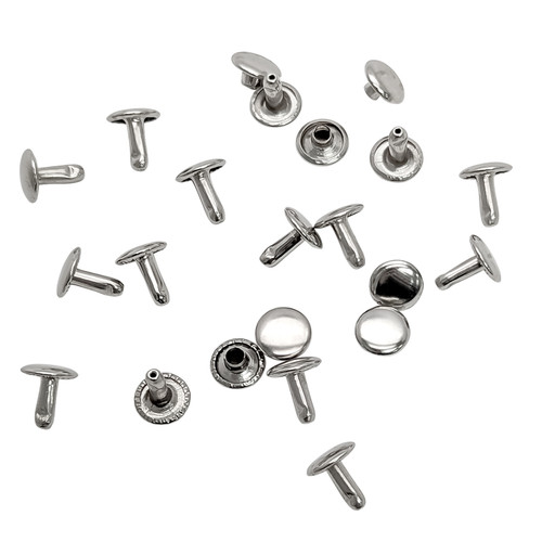 Realeather(R) Crafts Medium Rivets 100/Pkg-Nickel - BR20100