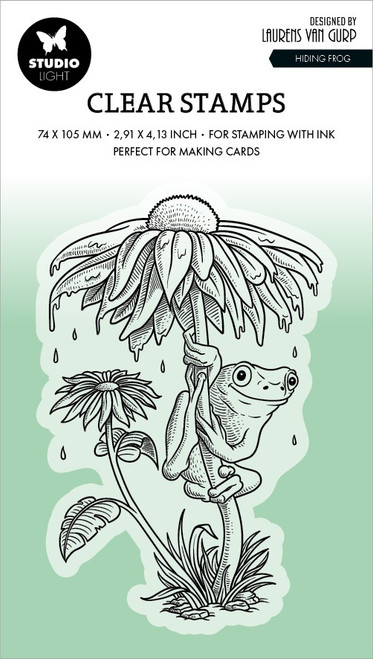 Studio Light Clear Stamps By Laurens Van Gurp-Nr. 534, Hiding Frog STAMP534 - 8713943145869