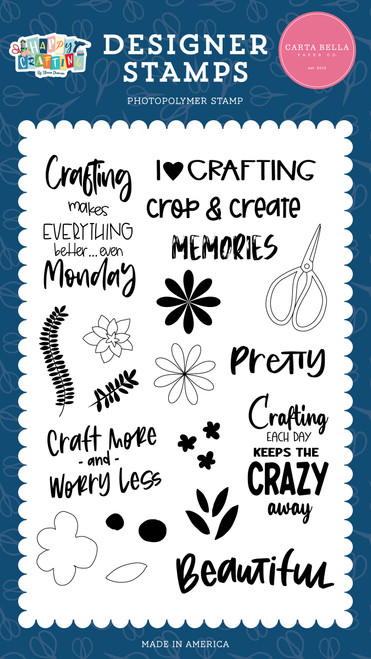 Carta Bella Stamps-Craft More, Happy Crafting CR157041 - 691835193717