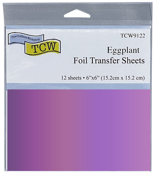 Crafter's Workshop Foil Transfer Sheets 6"X6" 12/Pkg-Eggplant TCWFTS-9122 - 842254091225