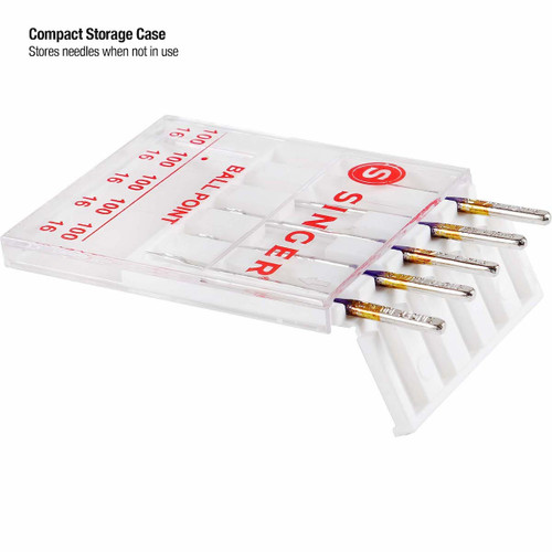SINGER Universal Ball Point Machine Needles 5/Pkg-Size 16/100 - 04745 SINGER Universal Ball Point Machine Needles 5/Pkg-Size 16/100 - 04745