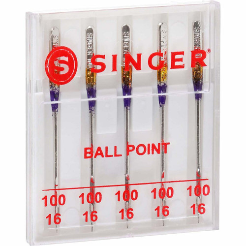 SINGER Universal Ball Point Machine Needles 5/Pkg-Size 16/100 - 04745 SINGER Universal Ball Point Machine Needles 5/Pkg-Size 16/100 - 04745