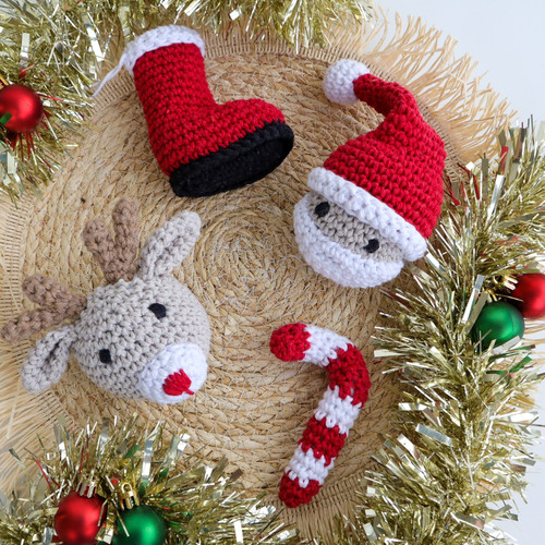 Hoooked Amigurumi DIY Kit W/Eco Barbante Yarn-Christmas Ornaments - PAK291 - 8720629393223