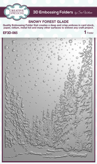 Creative Expressions 3D Embossing Folder 5"X7"-Snowy Forest Glade EF3D065 - 5055305983645