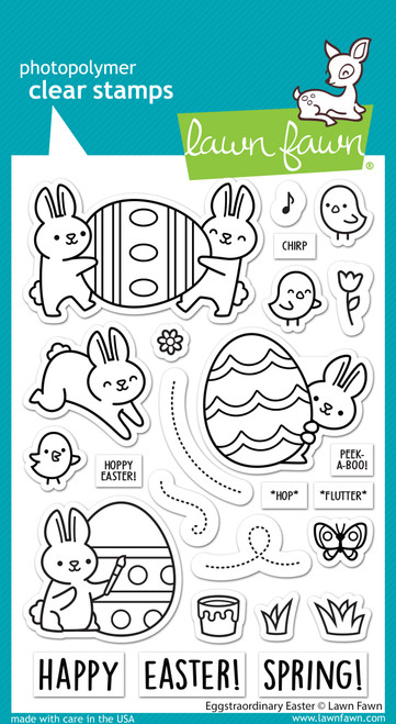 Lawn Fawn Clear Stamps 4"X6"-Eggstraordinary Easter LF3077 - 789554578561