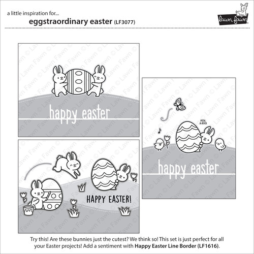 Lawn Fawn Clear Stamps 4"X6"-Eggstraordinary Easter LF3077