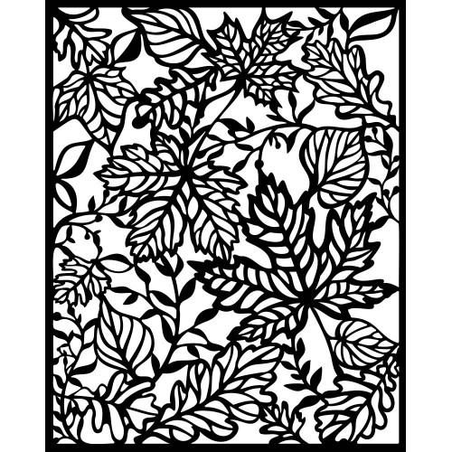 Stamperia Stencil 7.87"X9.84"-Magic Forest Leaves KSTD129 - 5993110026587