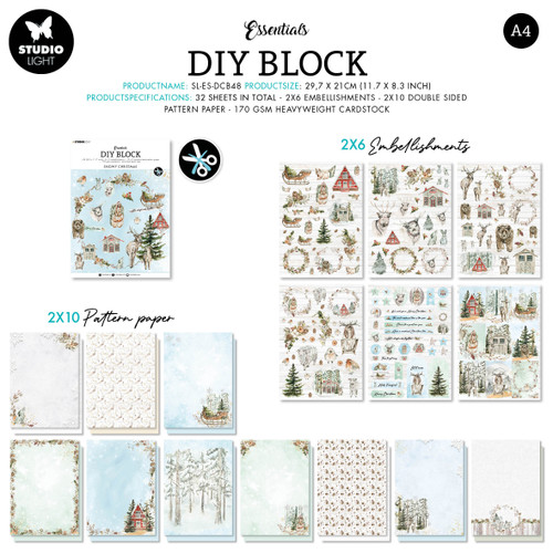 Studio Light Essentials DIY Block-Nr. 48, Snowy Christmas LESDCB48