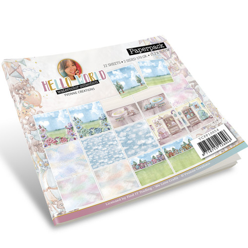 Find It Trading Yvonne Creations Paper Pack 6"X6" 22/Pkg-Hello World, Double-Sided CPP10054 - 8718715126046