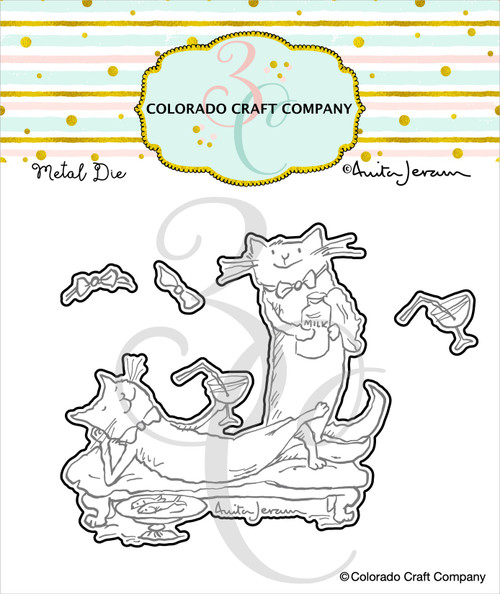Colorado Craft Company Metal Die Set-Spoiled Cats-By Anita Jeram C3AJ803D - 810043858038