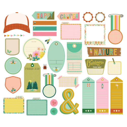 Trail Mix Bits & Pieces Die-Cuts 34/Pkg-Journal - MIX20319
