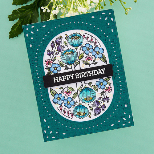 Spellbinders Glimmer Hot Foil Plate From The Stylish Ovals-Fluttering GLP376