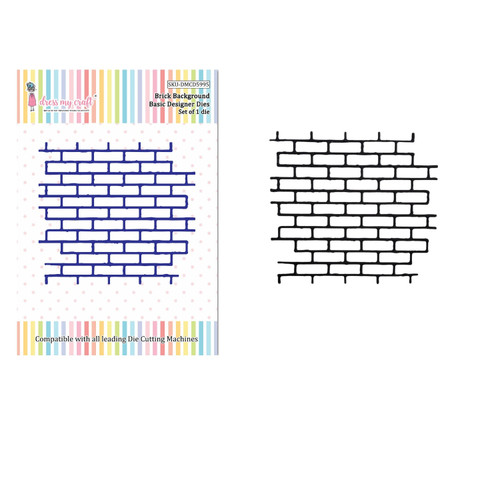 Dress My Craft Basic Designer Dies-Brick Background DMCD5995