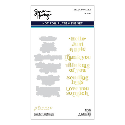 Spellbinders Glimmer Hot Foil Plate & Die By Simon Hurley-Must-Have Sentiments - Photosynthesis - GLP380 - 813233035417 Spellbinders Glimmer Hot Foil Plate & Die By Simon Hurley-Must-Have Sentiments - Photosynthesis - GLP380 - 813233035417