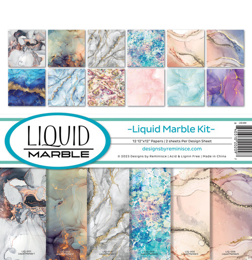 Reminisce Collection Kit 12"X12"-Liquid Marble LIQ200 - 840310202097