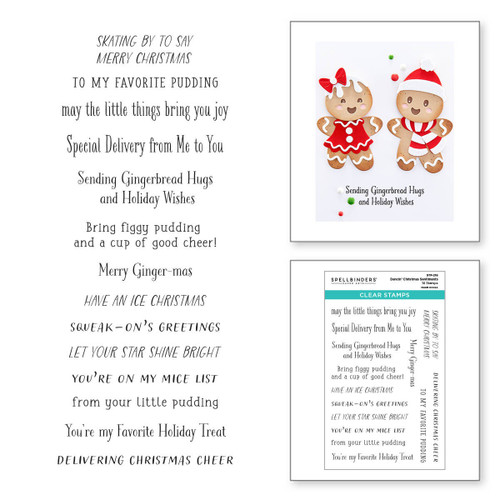 Spellbinders Clear Stamp Set-Dancin' Christmas Sentiments STP216