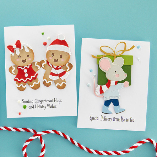 Spellbinders Clear Stamp Set-Dancin' Christmas Sentiments STP216
