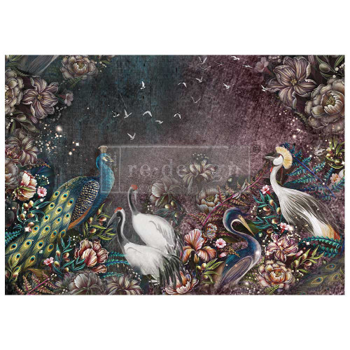 Prima Re-Design A1 Decoupage Fiber-Birds And Blooms RE666316 - 655350666316