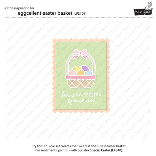 Lawn Cuts Custom Craft Die-Eggcellent Easter Basket LF3101