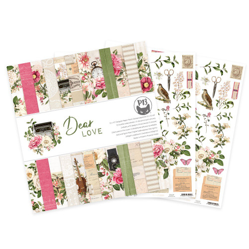 P13 Double-Sided Paper Pad 12"X12" 12/Pkg-Dear Love P13DEA08