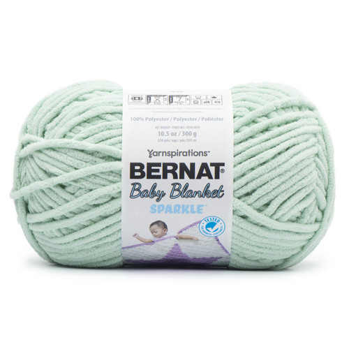 Bernat Baby Blanket Sparkle Yarn-Seafoam 161271-71005 - 057355480544