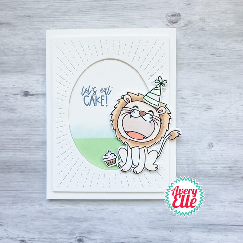 Avery Elle Clear Stamp Set-Roaring Birthday AE2313