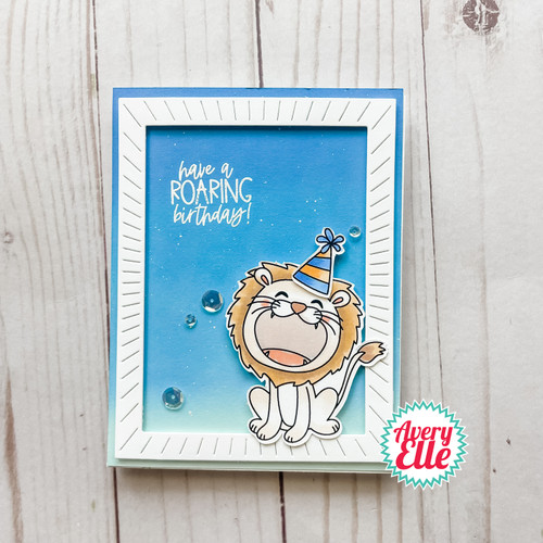 Avery Elle Clear Stamp Set-Roaring Birthday AE2313