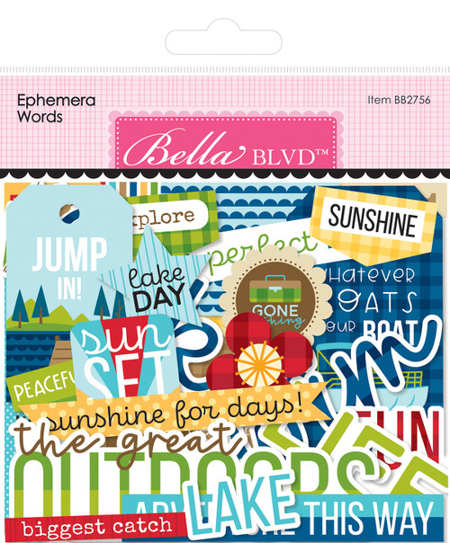 Bella Blvd Cardstock Ephemera-Words, Lake Life BB2756 - 819812015047