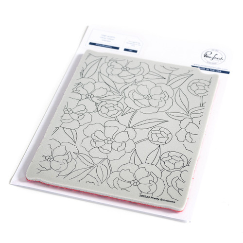 Pinkfresh Studio Cling Rubber Background Stamp A2-Pretty Blossoms PF200223 - 736952879967