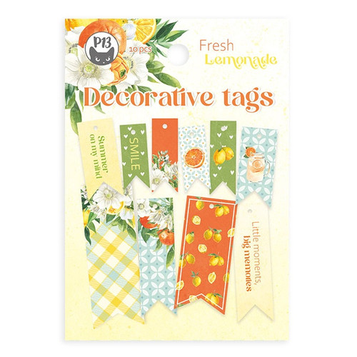 Fresh Lemonade Double-Sided Cardstock Tags 10/Pkg-#02 - P13LEM22 - 5905523081954