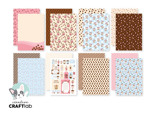 Studio Light Friendz Paper Pad-Nr. 116, Bubble Tea LFRPP116