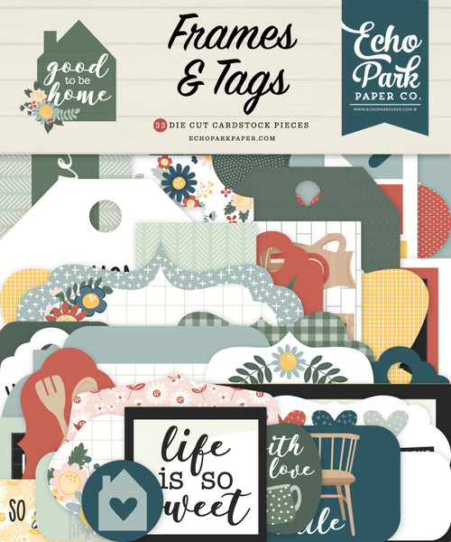 Echo Park Cardstock Ephemera-Frames & Tags, Good To Be Home - TH336025 - 691835248110 Echo Park Cardstock Ephemera-Frames & Tags, Good To Be Home - TH336025 - 691835248110