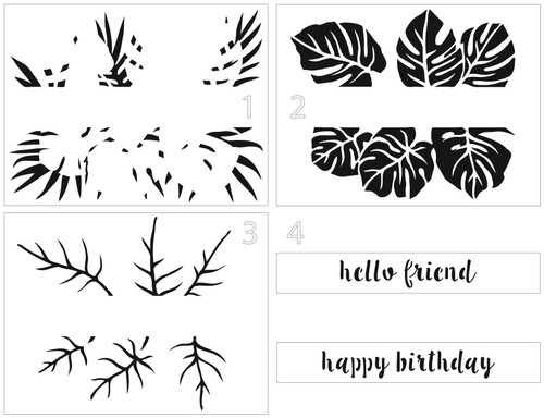 Crafter's Workshop Layered Card Stencil 8.5"X11"-Layered Monstera Banner TCW8.5-6042 - 842254060429