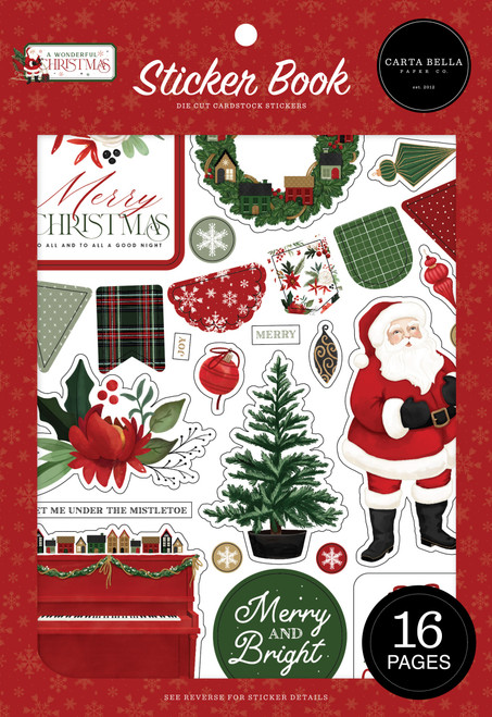 Carta Bella Sticker Book-A Wonderful Christmas WC328029 - 691835215112