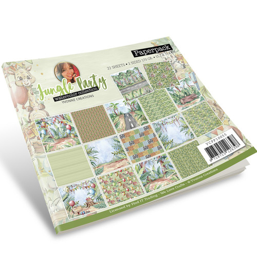 Find It Trading Yvonne Creations Paper Pack 6"X6" 22/Pkg-Jungle Party, Double-Sided CPP10055 - 8718715126398