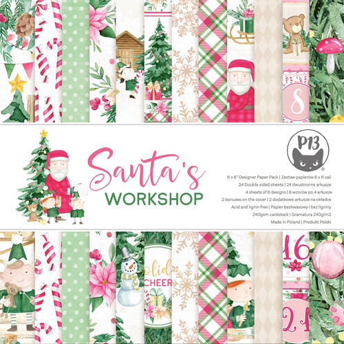 P13 Double-Sided Paper Pad 6"X6"-Santa's Workshop P13SAN09 - 5904619327747