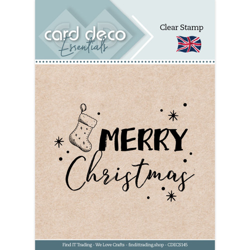 Find It Trading Card Deco Essentials Clear Stamp-Merry Christmas CDECS145 - 8718715127395