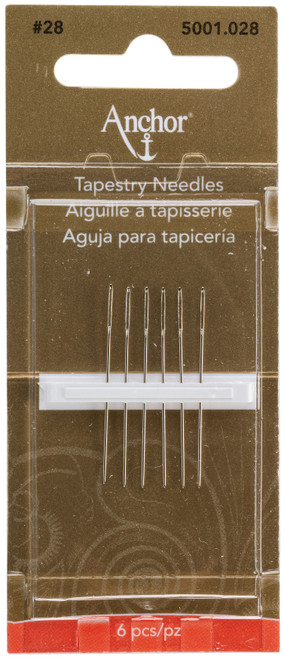 Anchor Tapestry Hand Needles 6/Pkg-Size 28 - 5001-028 - 073650072444