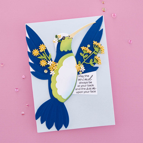 Spellbinders Etched Dies By Bibi Cameron-Hummingbird Card Creator S7231