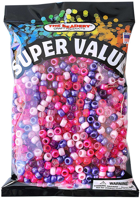 The Beadery Pony Beads 1lb-Cotton Candy - 750SV-234 - 045155903776