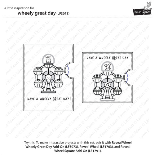 Lawn Fawn Clear Stamps 4"X6"-Wheely Great Day LF3071