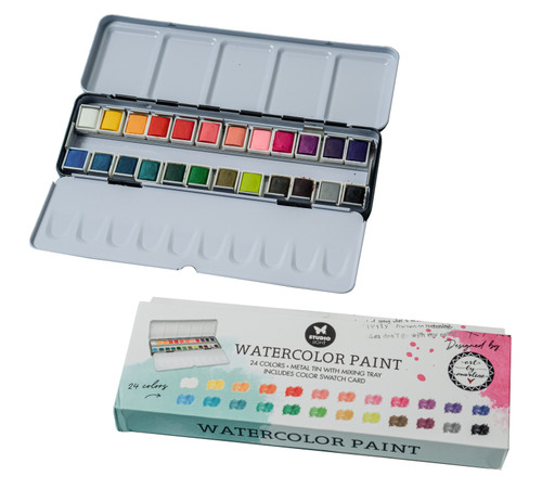 Studio Light Essentials Watercolor Paint 24/Pkg-Nr.02 - SLESWC02