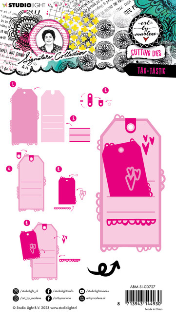 Art By Marlene Signature Collection Cutting Die-Nr. 727, Tag-tastic - MSICD727 Art By Marlene Signature Collection Cutting Die-Nr. 727, Tag-tastic - MSICD727