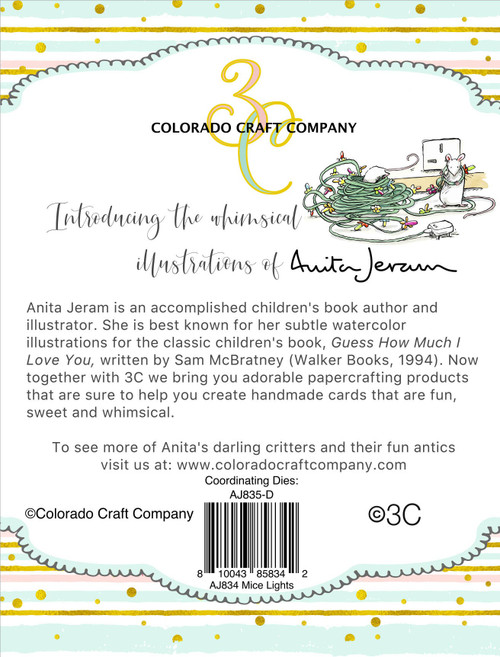 Colorado Craft Company Clear Stamps 4"X4"-Mice LightsBy Anita Jeram C3AJ834