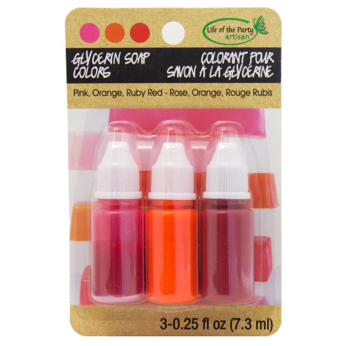 Life Of The Party Glycerin Color 0.3oz-Pink, Orange, and Ruby Red - GLY531-03 - 649979531032