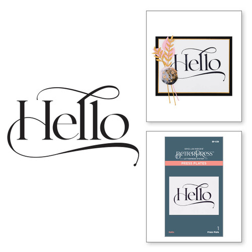 Spellbinders BetterPress Letterpress System Press Plates-Hello 1/Pkg - BP039 Spellbinders BetterPress Letterpress System Press Plates-Hello 1/Pkg - BP039