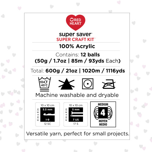 Red Heart Super Saver Super Yarn Craft Kit- - KIT001 Red Heart Super Saver Super Yarn Craft Kit- - KIT001
