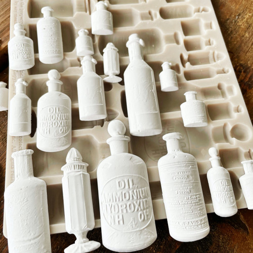 Finnabair Decor Moulds 5"X8"X8mm-Apothecary Bottles 969486