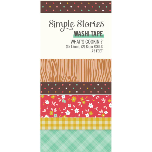 What's Cookin' ? Washi Tape-5/Pkg - WC21128 - 810112385847