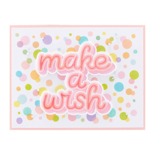 Spellbinders Stencil-Layered Make A Wish Confetti STN053